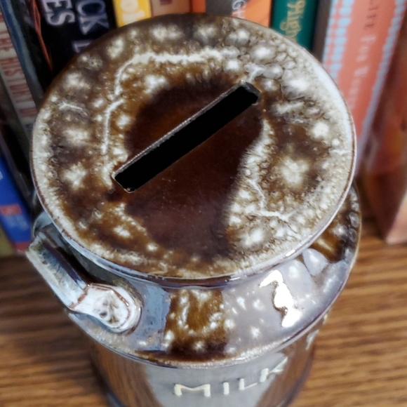 Vintage Money Coin Bank Ceramic Pottery BOHO Savings Decor Primitive Farmhouse - Picture 8 of 16